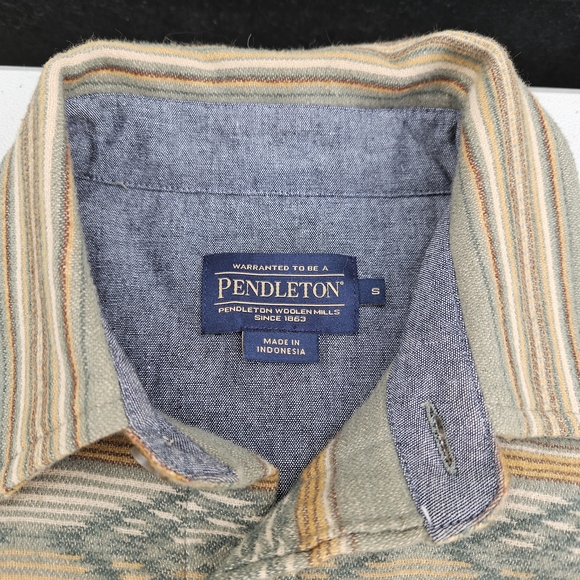 Pendleton Men's Casual Button Down Shirt - Green, Tan, and Brown - Picture 3 of 9